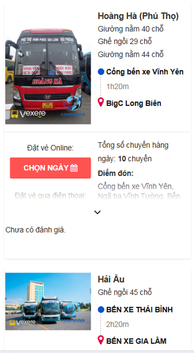 Phương thức 1 đặt vé trực tuyến bước 1