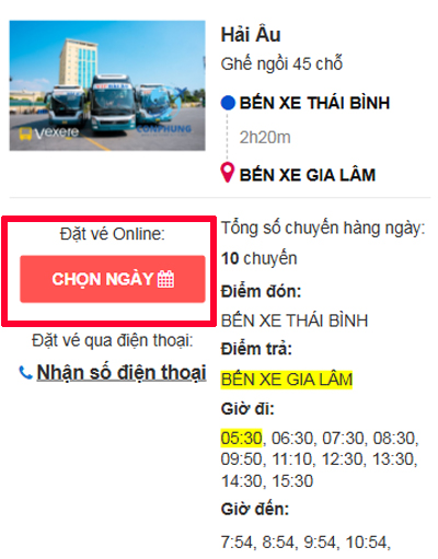 Ảnh minh họa Bước 4(1): đặt vé trực tuyến